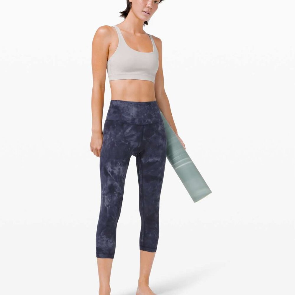 Lululemon Align Crop 21" Leggings 6 Diamond Dye Asphalt Gray True Navy